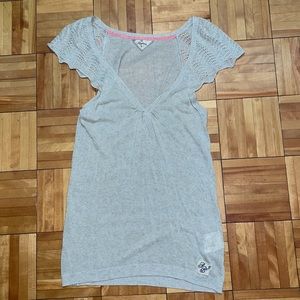 Replay | sleeveless linen knit v neck top | size S
